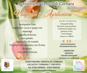 Sfondo chiaro con un tulipano rosa), è riportato il menù