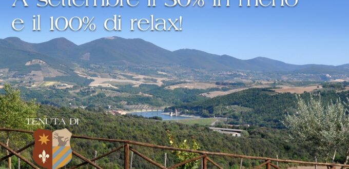 L'immagine di sfondo è il panorama dall'ampio respiro che si gode dalla Tenuta di Corbara. Oltre ai campi verdeggianti si vede il lago di Corbara e le colline all'orizzonte